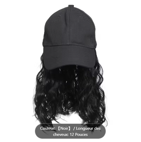CASQUETTE PERRUQUE – CHANGEZ DE LOOK EN 5 SECONDES ! 👩🦱✨