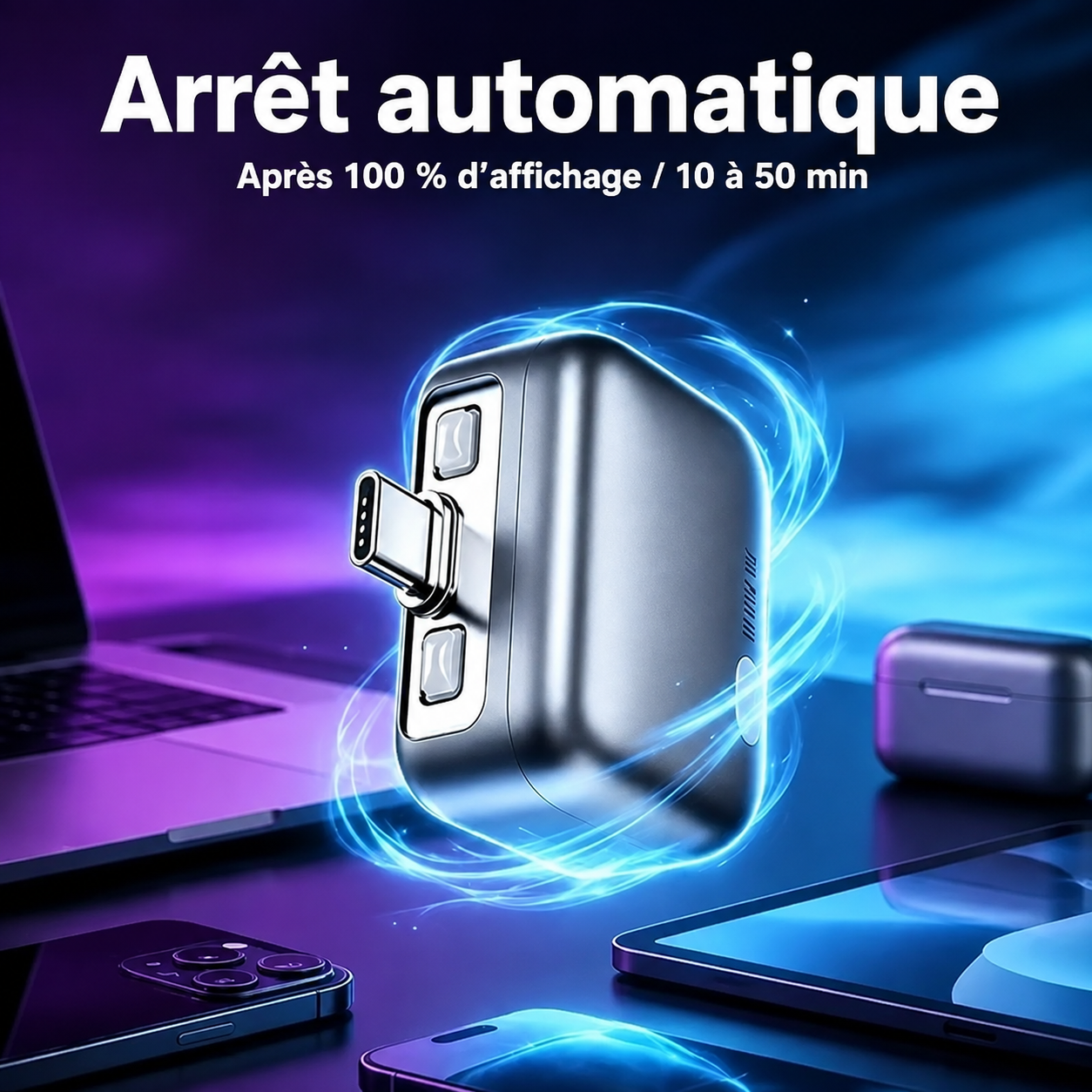 ⚡ Chargeur Intelligent Auto-Coupure 140W – Protégez Vos Appareils Automatiquement