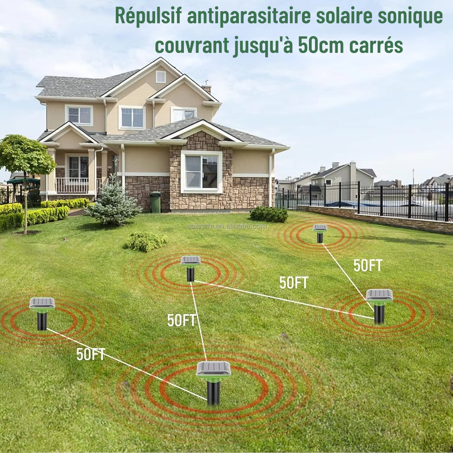 Répulsif Solaire (1 acheter 1 offert) Anti-Nuisibles – Anti-rongeurs / Anti-serpents