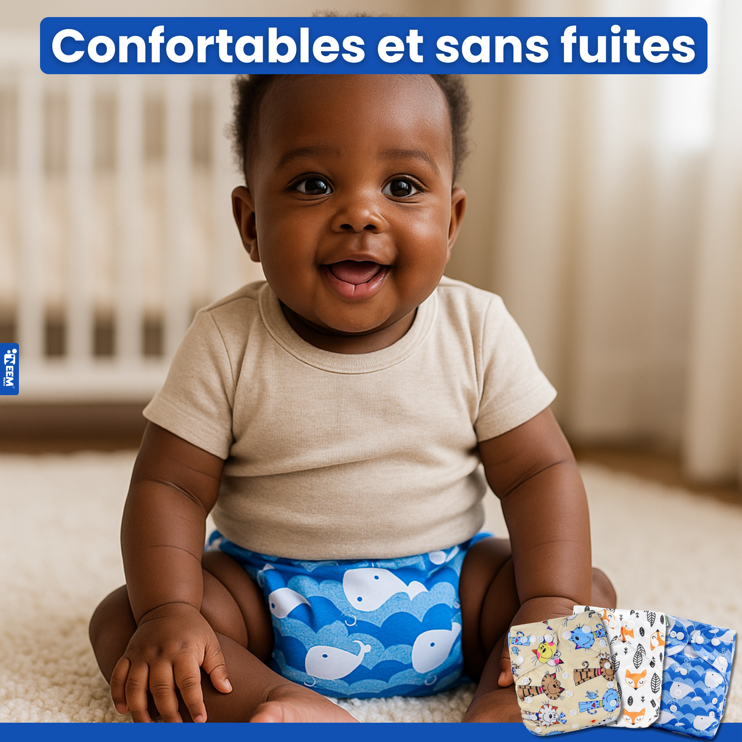 Pack de 3 couches lavables (GABON)