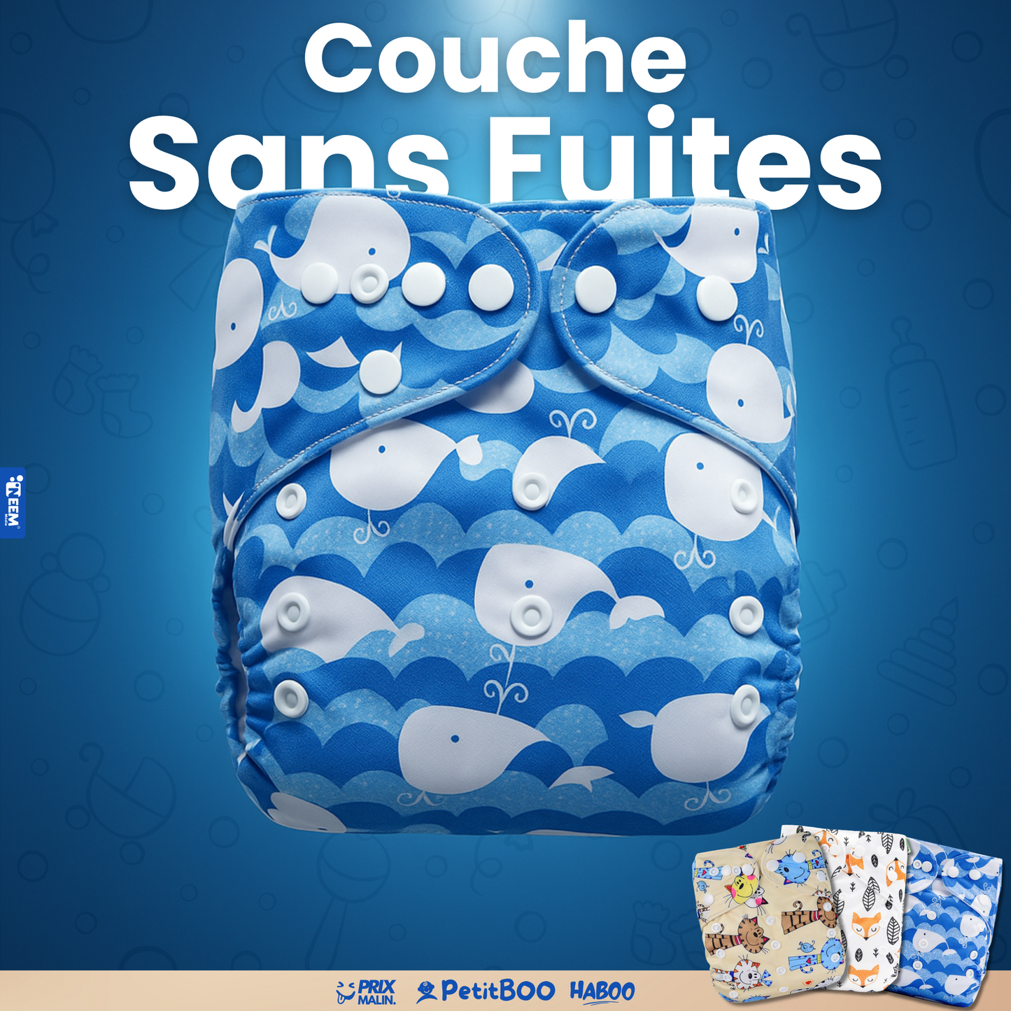 Pack de 3 couches lavables (GABON)