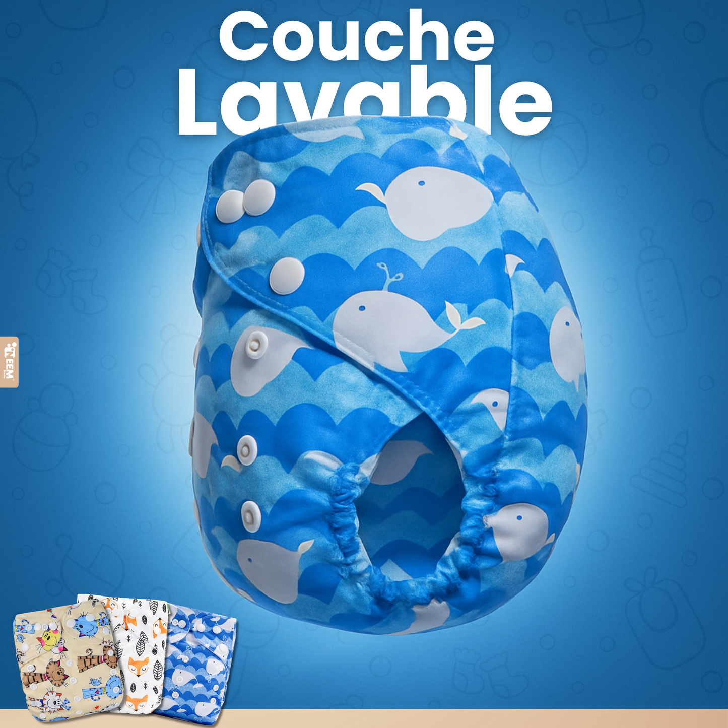 Pack de 3 couches lavables (GABON)