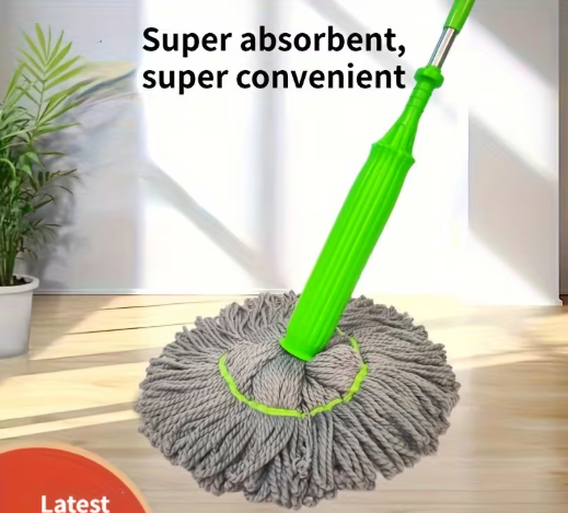 EcoSpin 2 en 1 – Balai Serpillière Bambou Rotatif