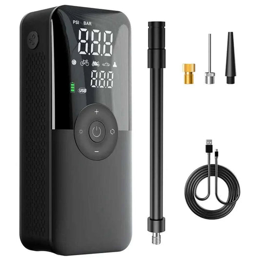 Gonfleur de pneus portable sans fil.