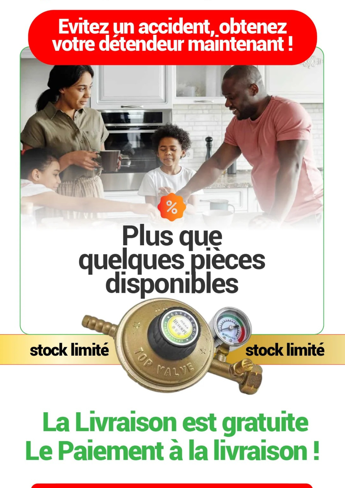 DETENDEUR DE GAZ AVEC MANOMETRE DE SECURITE - GAZ-CONTROL