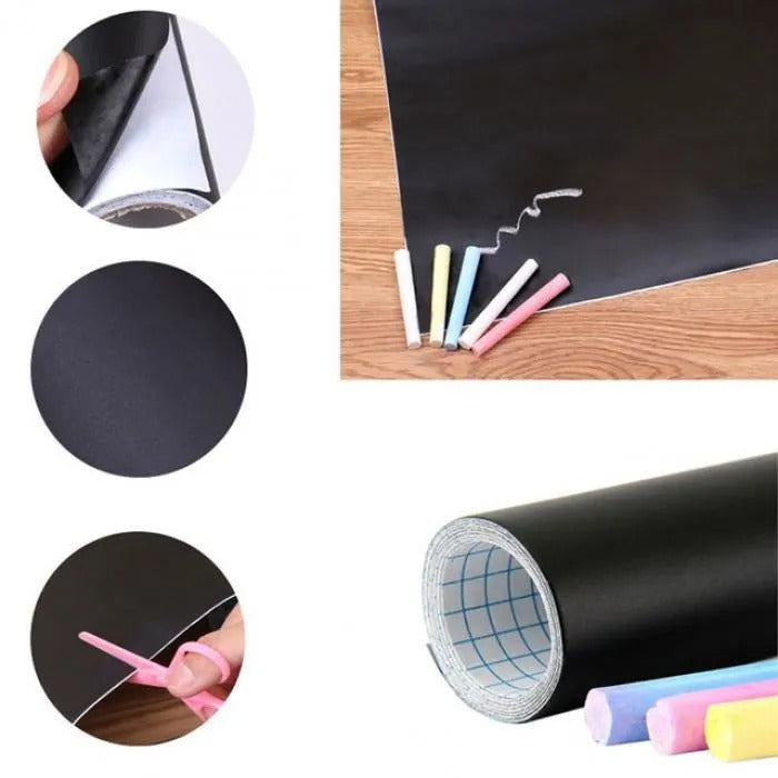 Tableau Noir Autocollant Mural – 45 cm x 200 cm
