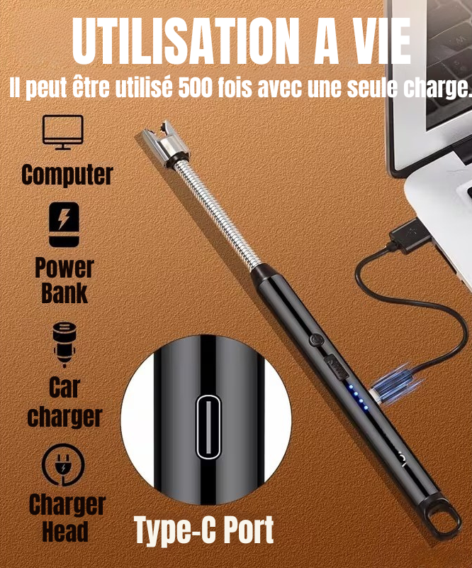 Briquet Electrique a Cou Flexible