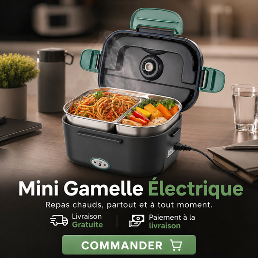 Mini Gamelle Électrique 2 Compartiments – Repas Chaud  Partout.