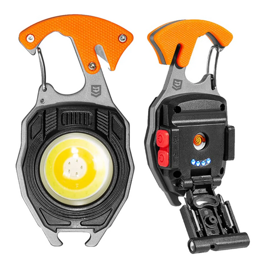 Porte-clés Multifonctions LED COB – 9 en 1, Magnétique & Rechargeable USB-C