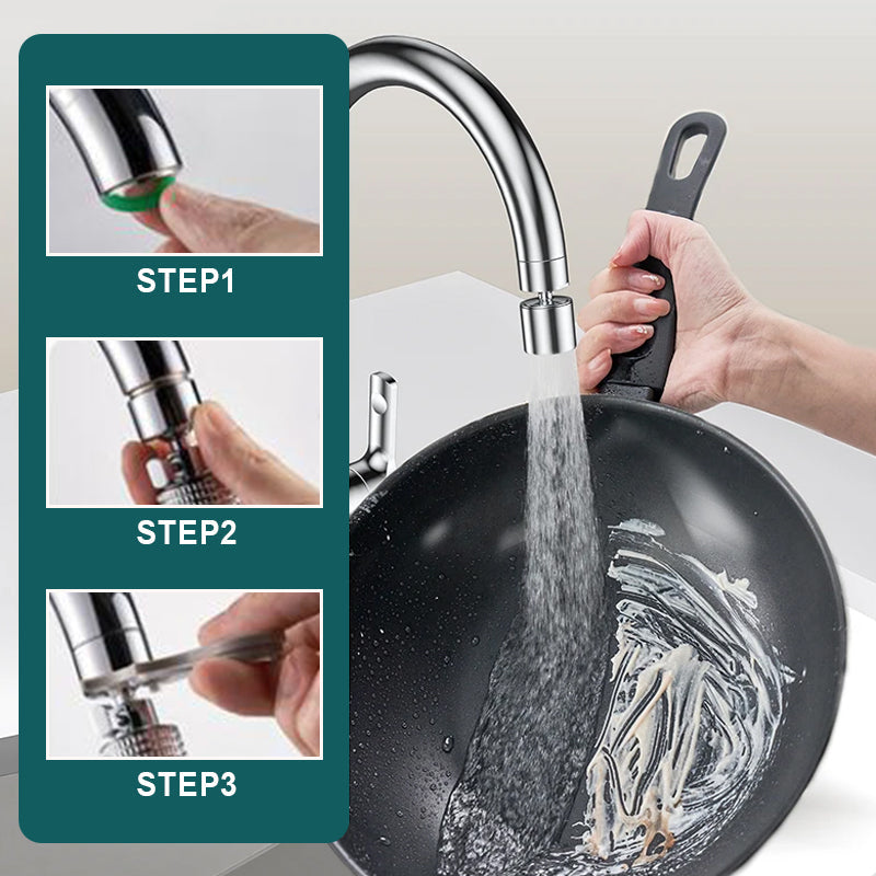 ✨ Robinet pivotant à 360° avec fonction 2 en 1 et gazéificateur d'eau potable