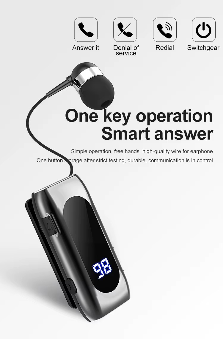 📞 Oreillette Bluetooth intelligente