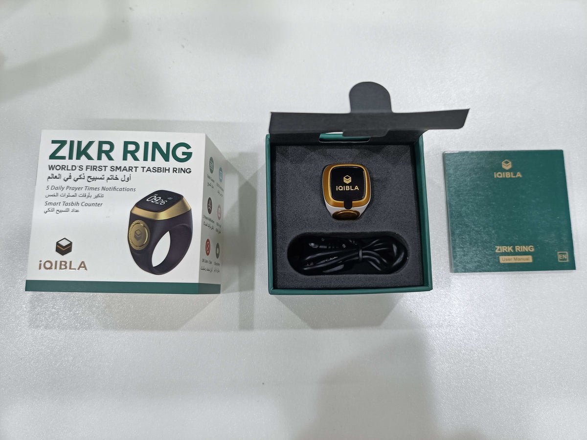 Bague intelligente Tasbeeh connectée avec rappels de prière quotidiens intégrés